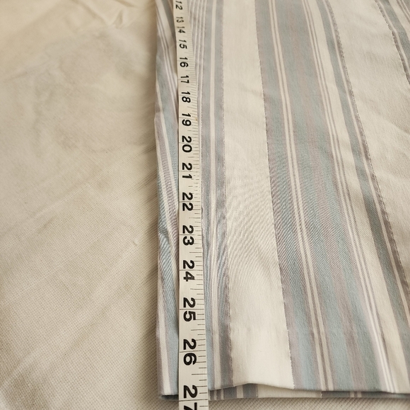 ATTYRE Slim Leg Wide Waist Band Aqua & White Metalic Striped Pants Size 20W NWT - Picture 3 of 7